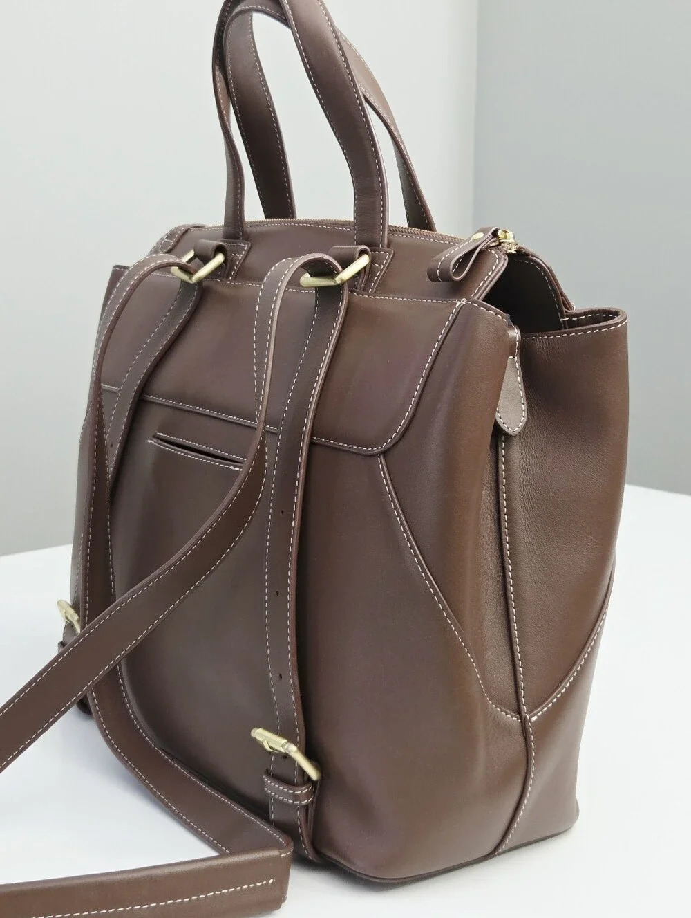 JEMMA POPPINS CONVERTIBLE BACKPACK CROSSBODY TOTE SATCHEL BAG SADDLE BROWN